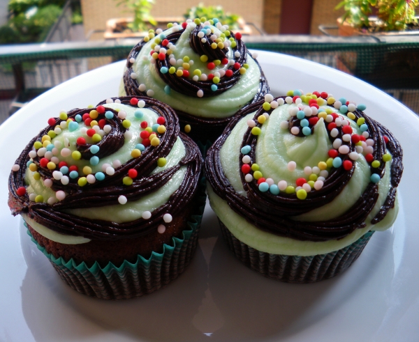 vegan chocomint cupcakes
