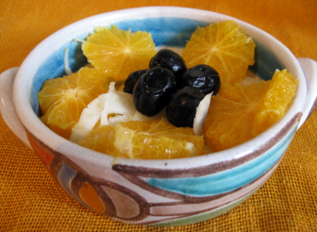 insalata di finocchi arance olive