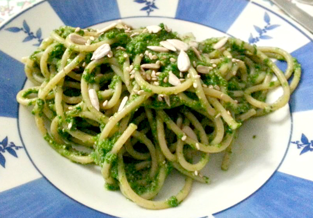 Spaghetti agli spinaci